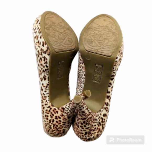 Unlisted File System Leopard Print Pump Platform High Stiletto Heel size 8 Med - Picture 4 of 5